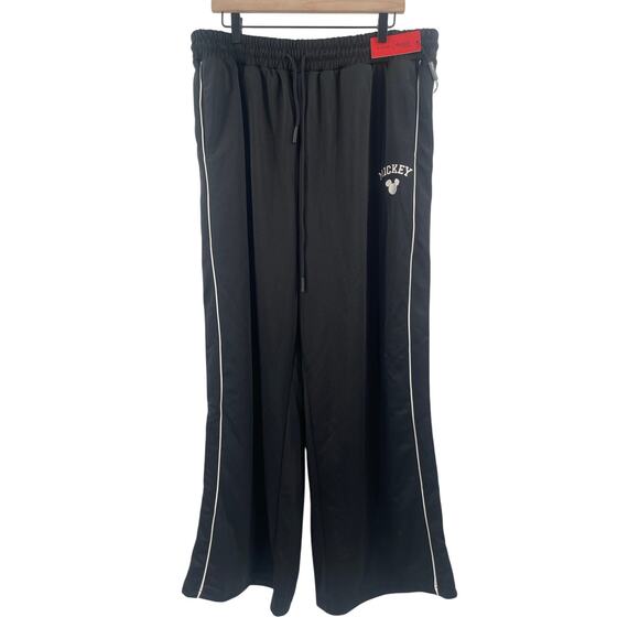 FOREVER 21 x DISNEY Track Pants Size 2X Wide Leg Mickey Mouse NWT Plus Curvy - Picture 2 of 11